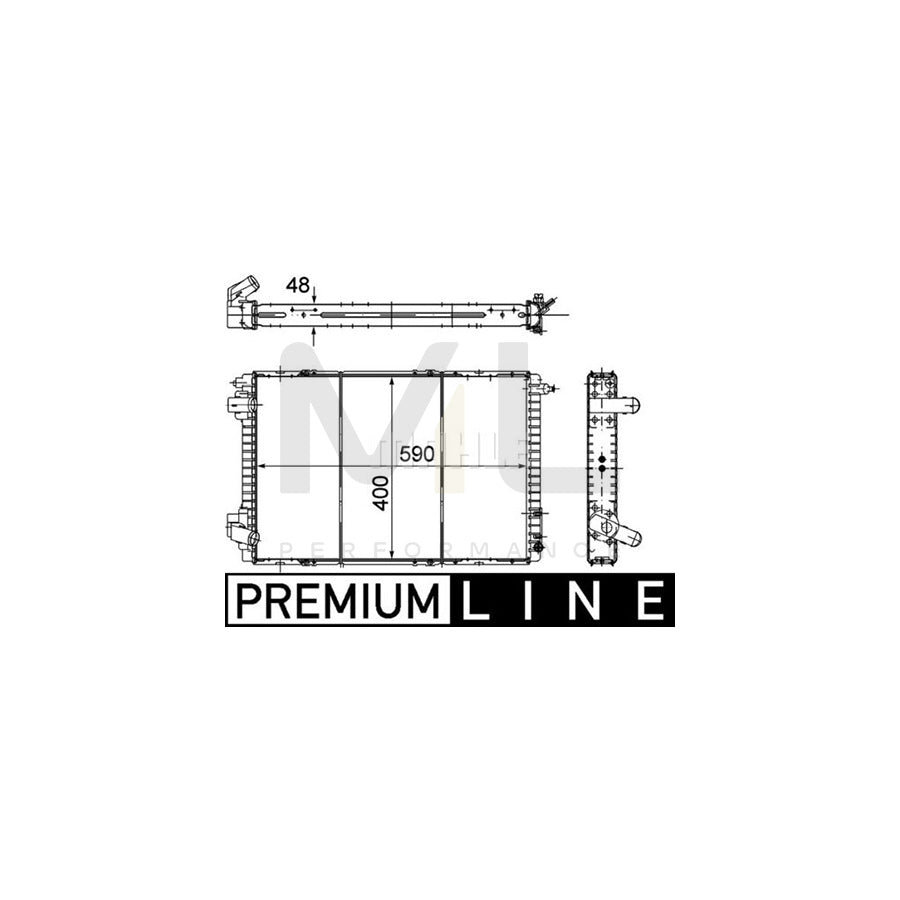 MAHLE ORIGINAL CR 151 000P Engine radiator Brazed cooling fins, Manual Transmission | ML Performance Car Parts