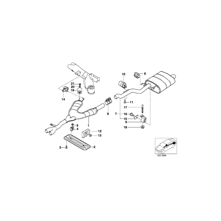 Genuine BMW 18211432643 E39 Stud Bolt M8X87 (Inc. 523i, 528i & 520i) | ML Performance UK Car Parts