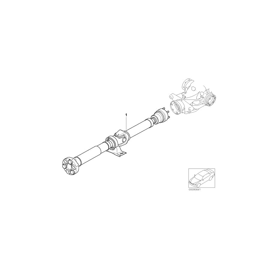 Genuine BMW 26107573577 E60 E61 Manual Drive Shaft Transmission L=1670mm (Inc. 520i, 525i & 530i) | ML Performance UK Car Parts