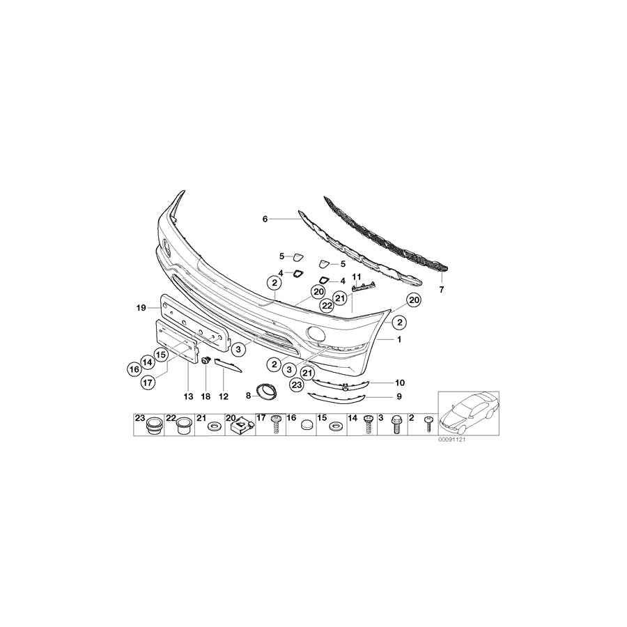 Genuine BMW 51117005800 E53 Grid SCHWARZ (Inc. X5) | ML Performance UK Car Parts