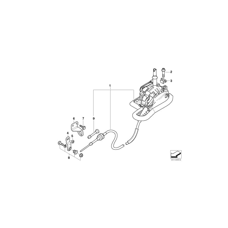 Genuine BMW 25168022554 E52 Gearshift Steptronic (Inc. ALPINA V8) | ML Performance UK Car Parts