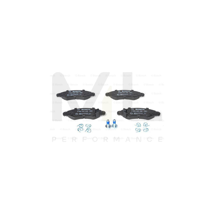 Bosch 0986494458 Brake Pad Set With Acoustic Wear Warning, With Anti-Squeak Plate, With Bolts/Screws, With Mounting Manual BP299 | ML Performance Car Parts