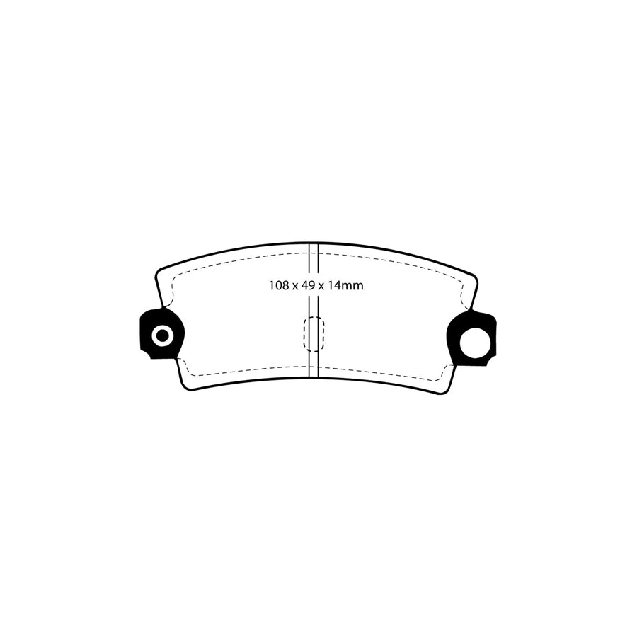 EBC DP2189 Alpine Matra Renault Venturi Greenstuff Rear Brake Pads - Bendix Caliper 2 | ML Performance UK Car Parts