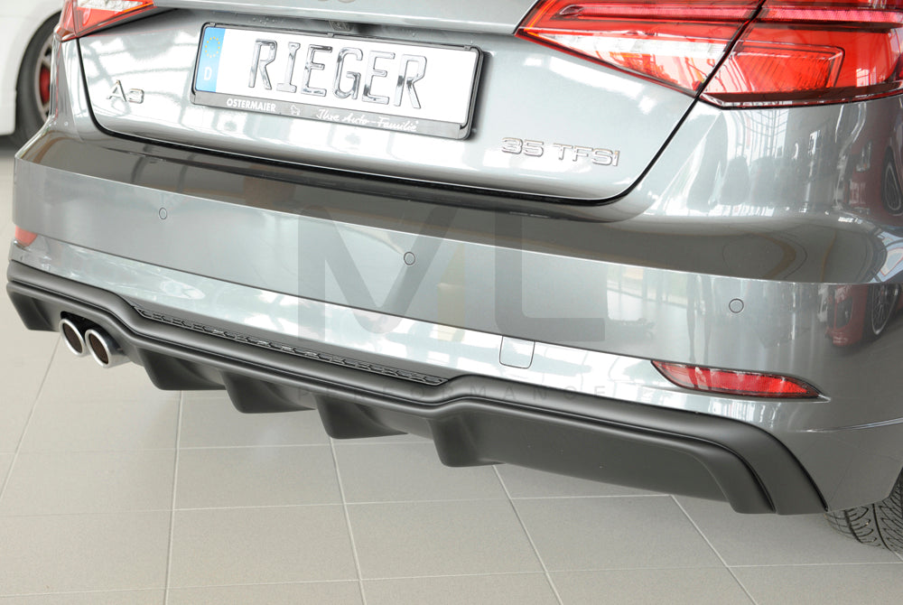 Rieger 00056820 Audi 8V A3 Rear Diffuser 9 | ML Performance UK Car Parts