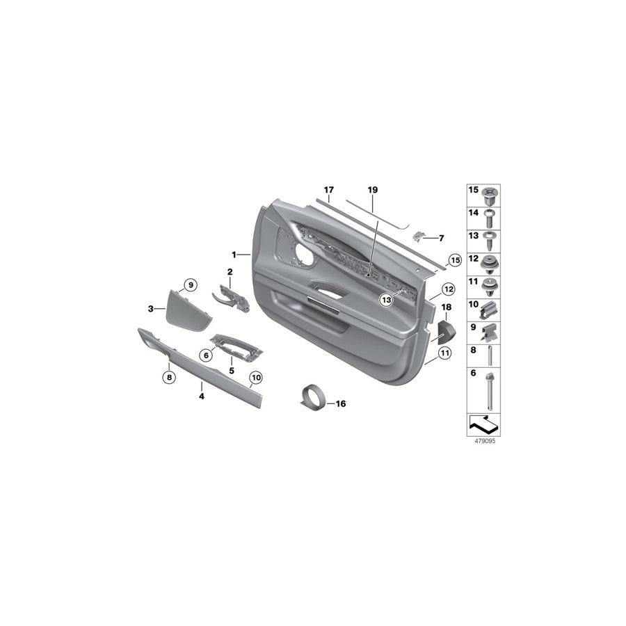 Genuine BMW 51419160831 F01 F02 Door Panel, Leather, Front Left SATTELBRAUN (Inc. 740i, 740d & 750LiX 4.4) | ML Performance UK