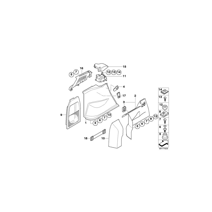 Genuine BMW 51473416326 E83 Right Trunk Trim SANDBEIGE (Inc. X3 3.0i, X3 3.0d & X3 2.0d) | ML Performance UK Car Parts