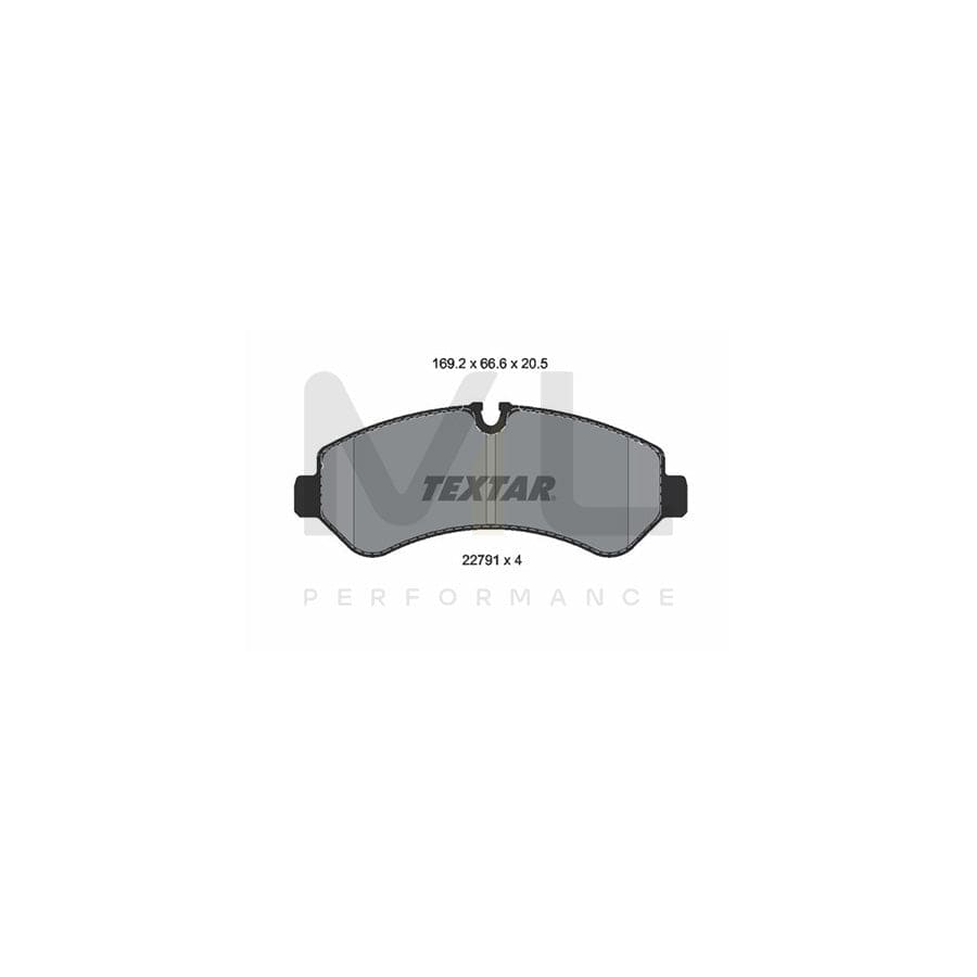 TEXTAR 2279101 Brake pad set suitable for MERCEDES-BENZ SPRINTER prepared for wear indicator | ML Performance Car Parts