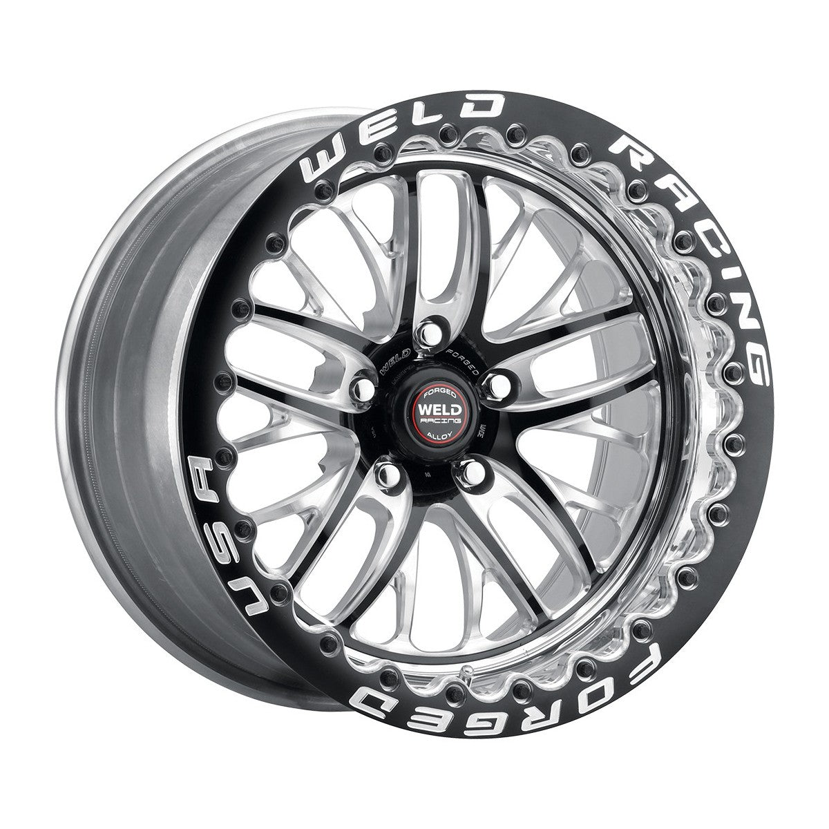 Weld 82HB7105N77F S82 Beadlock Wheel 17x10.5 5x120 ET50 BS7.7 Black Center - Polished Shell