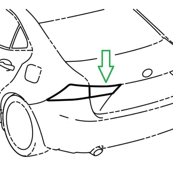 Genuine Lexus 81581-53150 IS Phase 3 O/S Inner Light Assembly