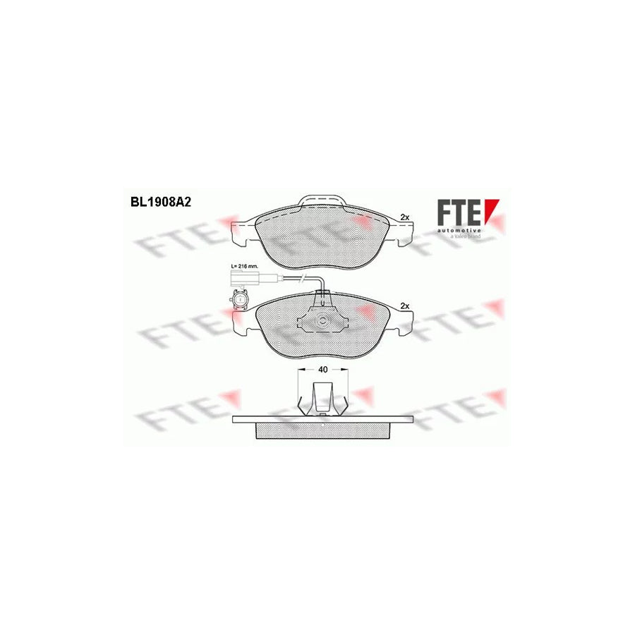 Fte BL1908A2 Brake Pad Set | ML Performance UK Car Parts