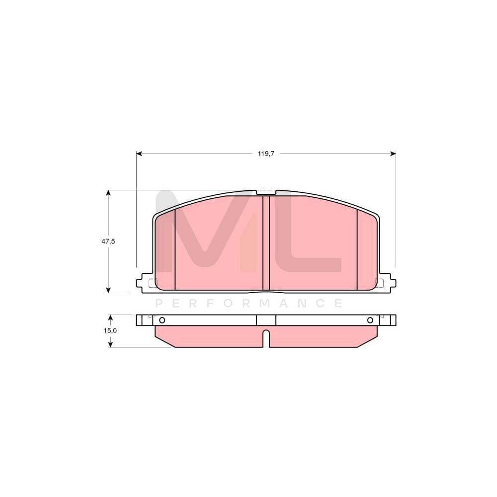 TRW Gdb3184 Brake Pad Set Not Prepared For Wear Indicator | ML Performance Car Parts