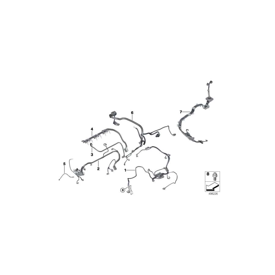 Genuine BMW 12517582971 F15 F16 Wiring Harness, Engine Trans. Module (Inc. X5 35i & X6 35i) | ML Performance UK Car Parts