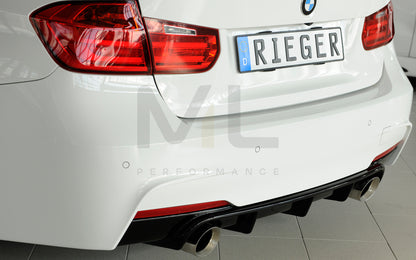 Rieger 00088122 BMW 3 Series F30 F31 Rear Diffuser 7 | ML Performance UK Car Parts