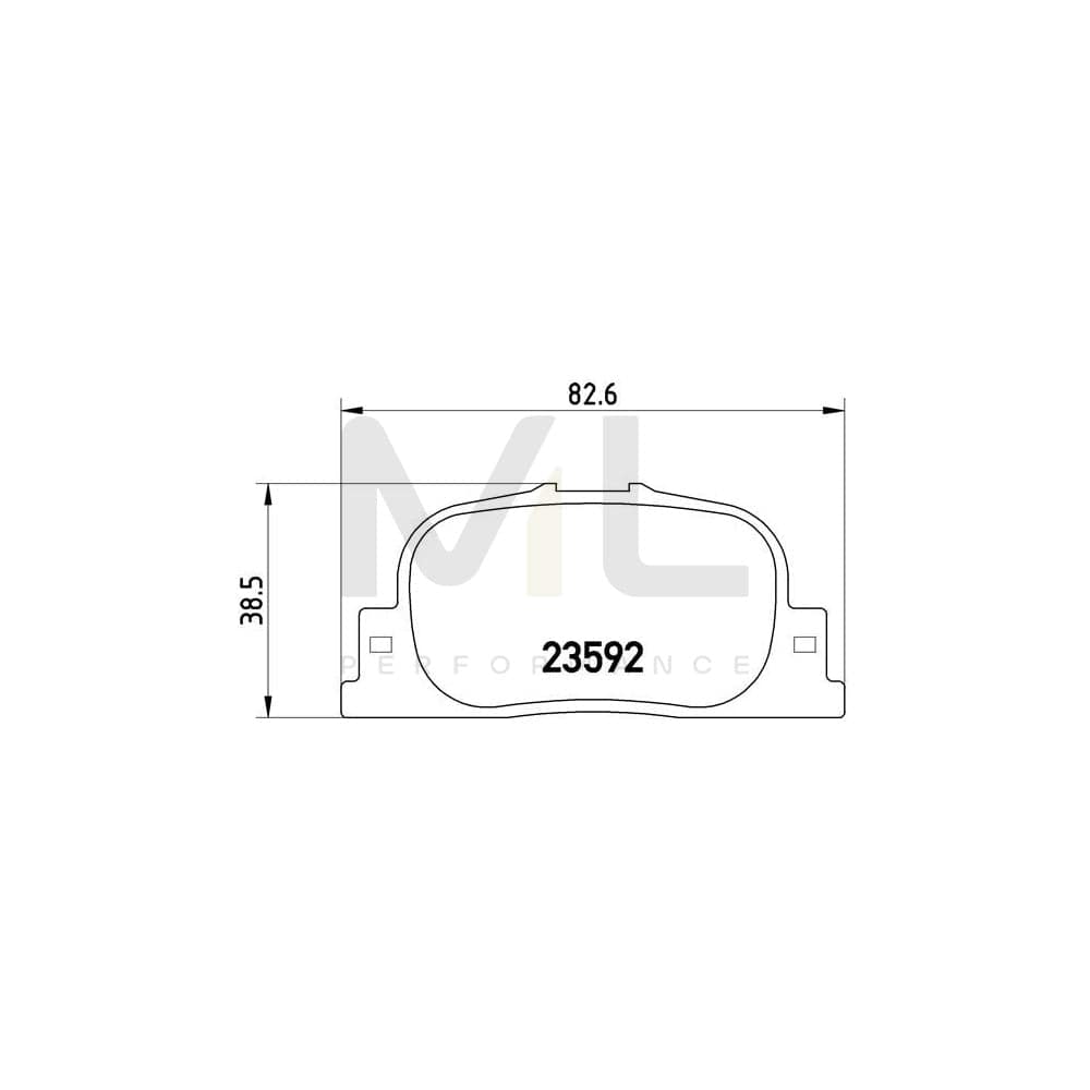 Brembo P 83 063 Brake Pad Set Excl. Wear Warning Contact | ML Performance Car Parts