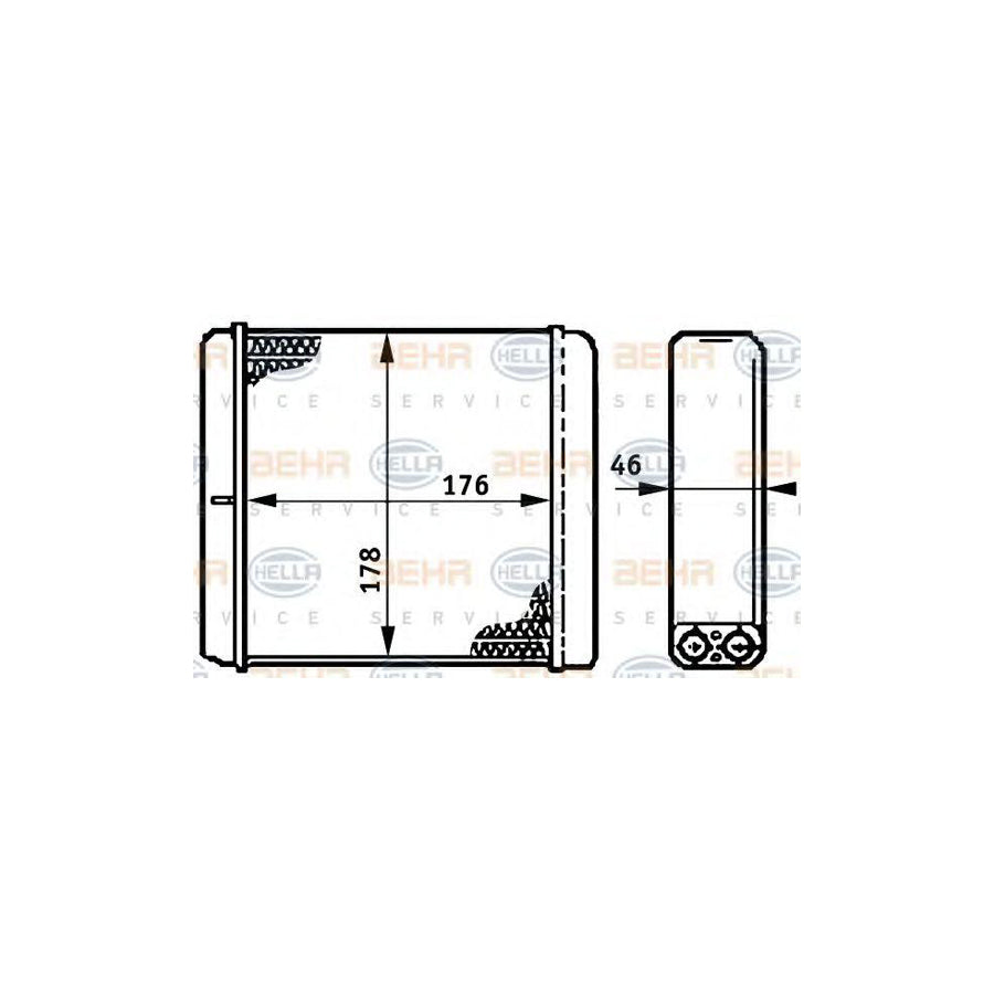 Hella 8FH 351 312-091 Heater Matrix