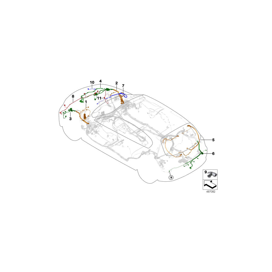 Genuine BMW 61129236519 E88 E81 E87 Wiring Set Pdc, Front (Inc. M Coupé, 116i 1.6 & 128i) | ML Performance UK