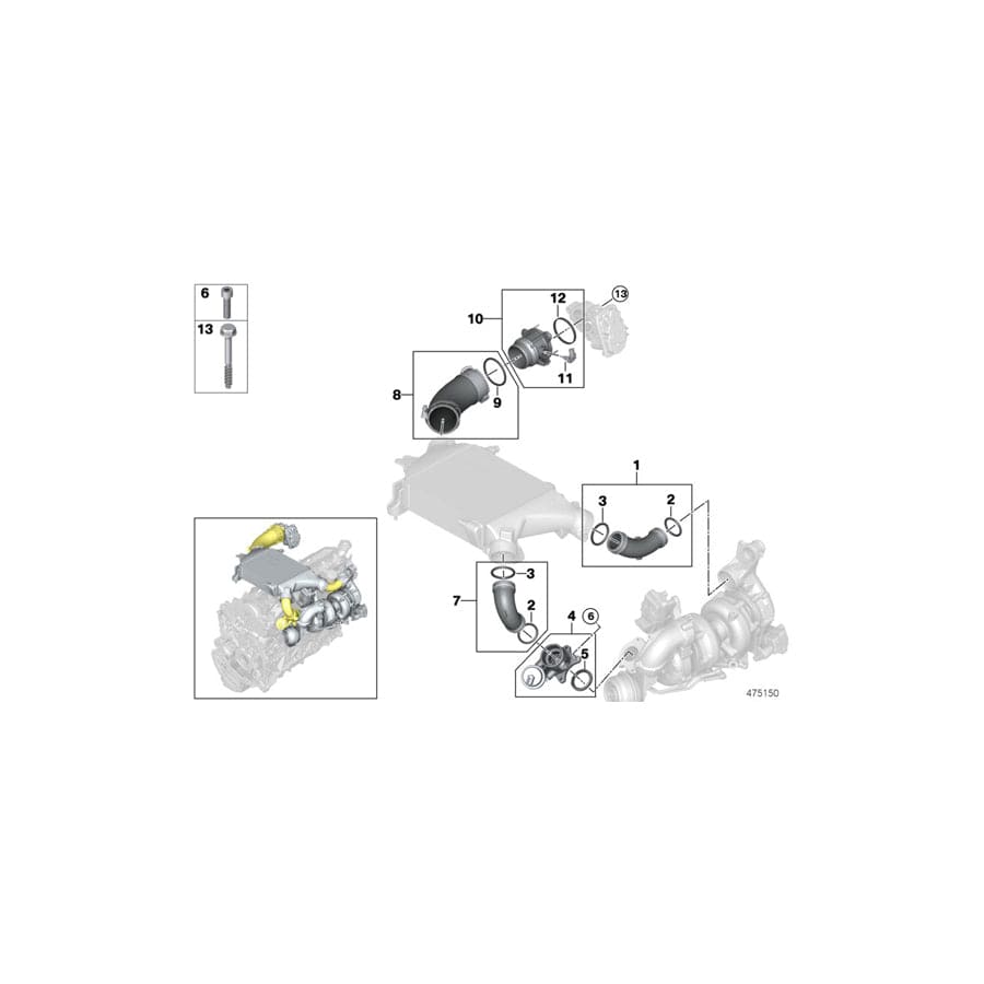 Genuine BMW 11618584220 G11 G06 G31 Charge Air Tube (Inc. 750dX, X6 M50dX & M550dX) | ML Performance UK Car Parts