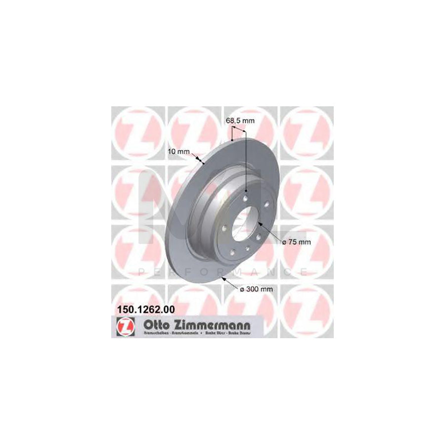 ZIMMERMANN 150.1262.00 Brake Disc for BMW 7 (E32) Solid, High-carbon | ML Performance Car Parts