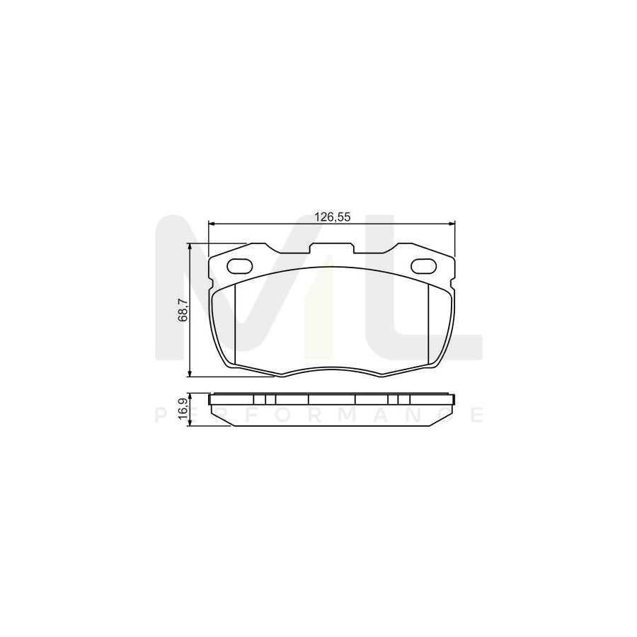 Bosch 0986495269 Brake Pad Set For Land Rover Defender With Anti-Squeak Plate BP1574 | ML Performance Car Parts