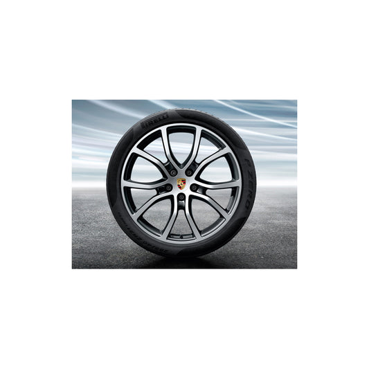 Genuine Porsche 21 Cayenne Exclusive Design Black Alloy Wheels & Summer Tyres Original Porsche | ML Performance UK Car Parts