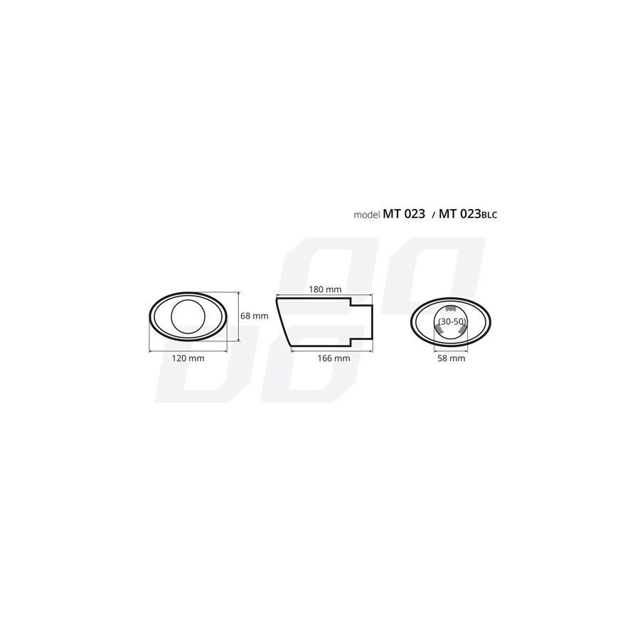 Amio Mt 023Blc 02356 Exhaust Tip