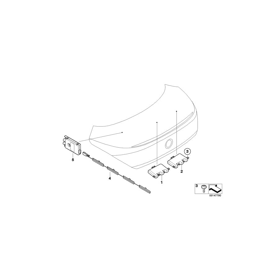 Genuine BMW 65209396828 E64 E63 F06 Multi-Band Antenna, Right (Inc. 635d, 650iX 4.0 & 650iX) | ML Performance UK Car Parts