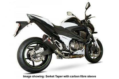 Scorpion RKA100SEO Kawasaki Z800 Serket Taper Slip-On - Brushed Stainless Steel Sleeve | ML Performance UK UK