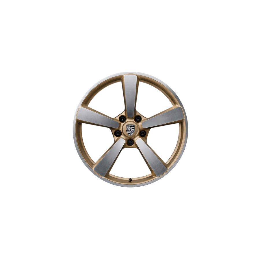 Genuine Porsche Turbo Exclusive Design Front Alloy Wheel In Aurum High Gloss Finish 21 12J Et70 | ML Performance UK Car Parts