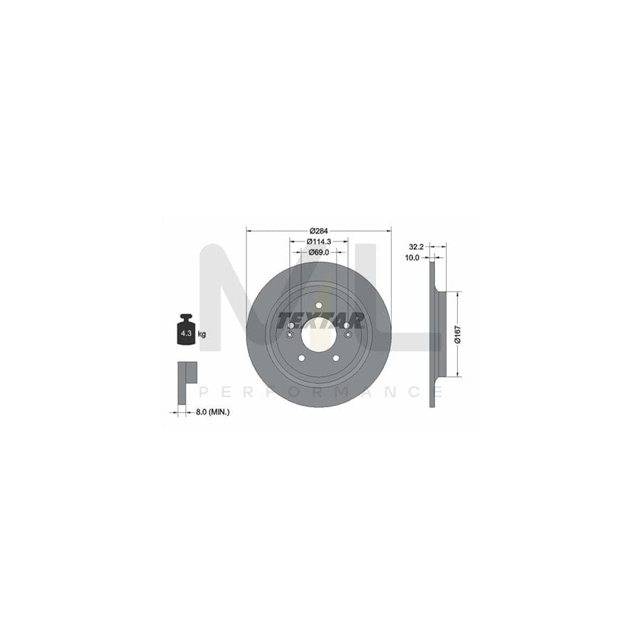 TEXTAR 92316303 Brake Disc Solid | ML Performance Car Parts