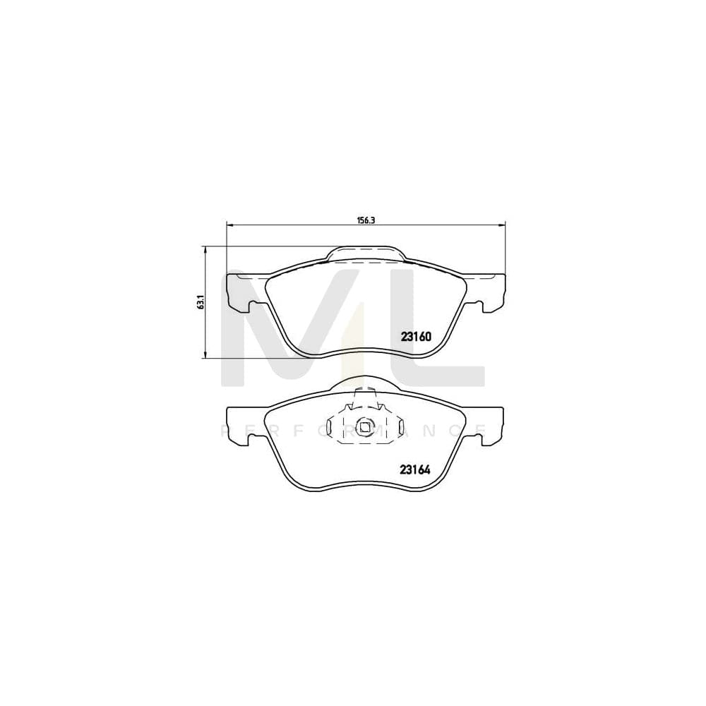 Brembo P 56 037 Brake Pad Set For Nissan Primera Excl. Wear Warning Contact | ML Performance Car Parts