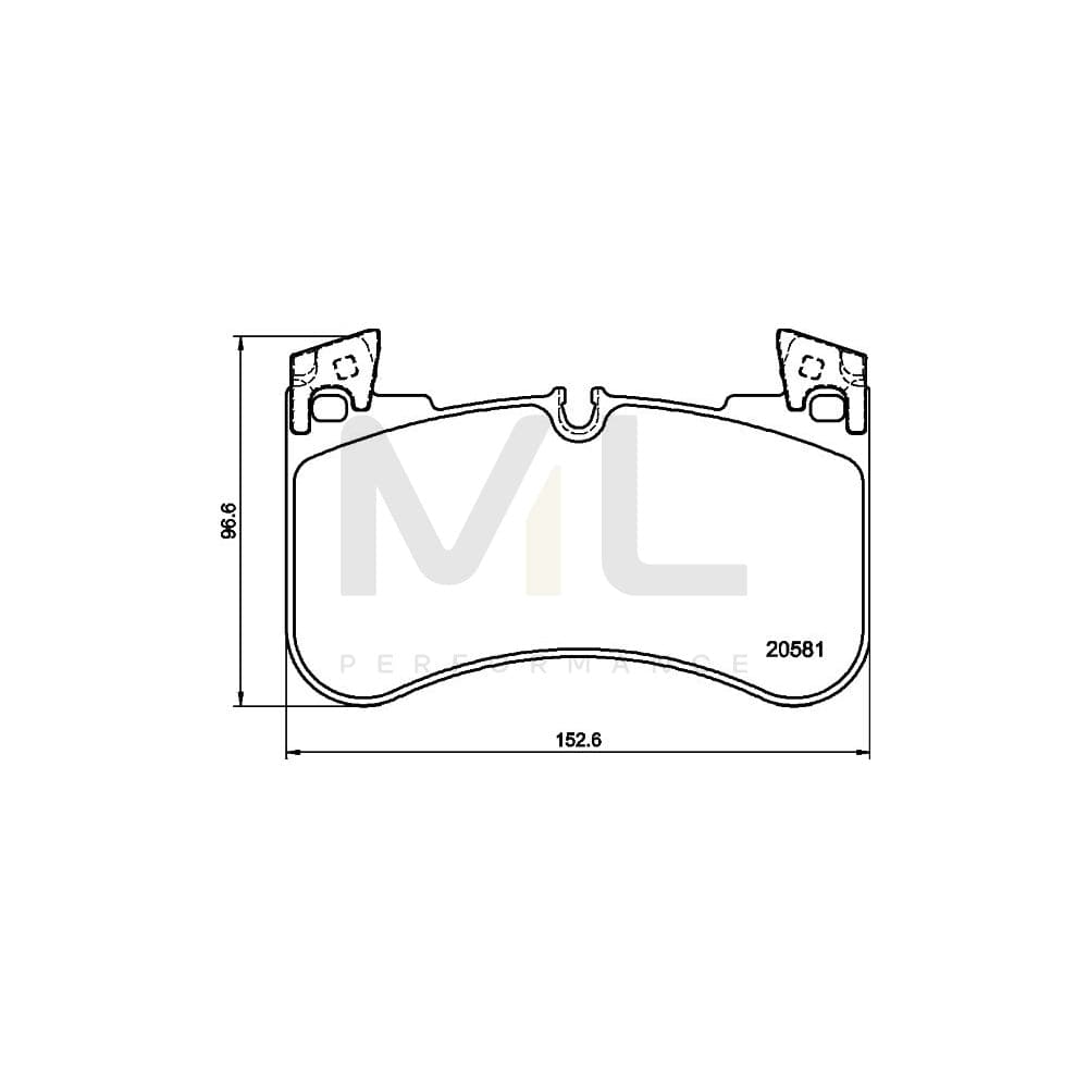 Hella 8DB 355 039-881 Brake Pad Set Prepared For Wear Indicator | ML Performance Car Parts