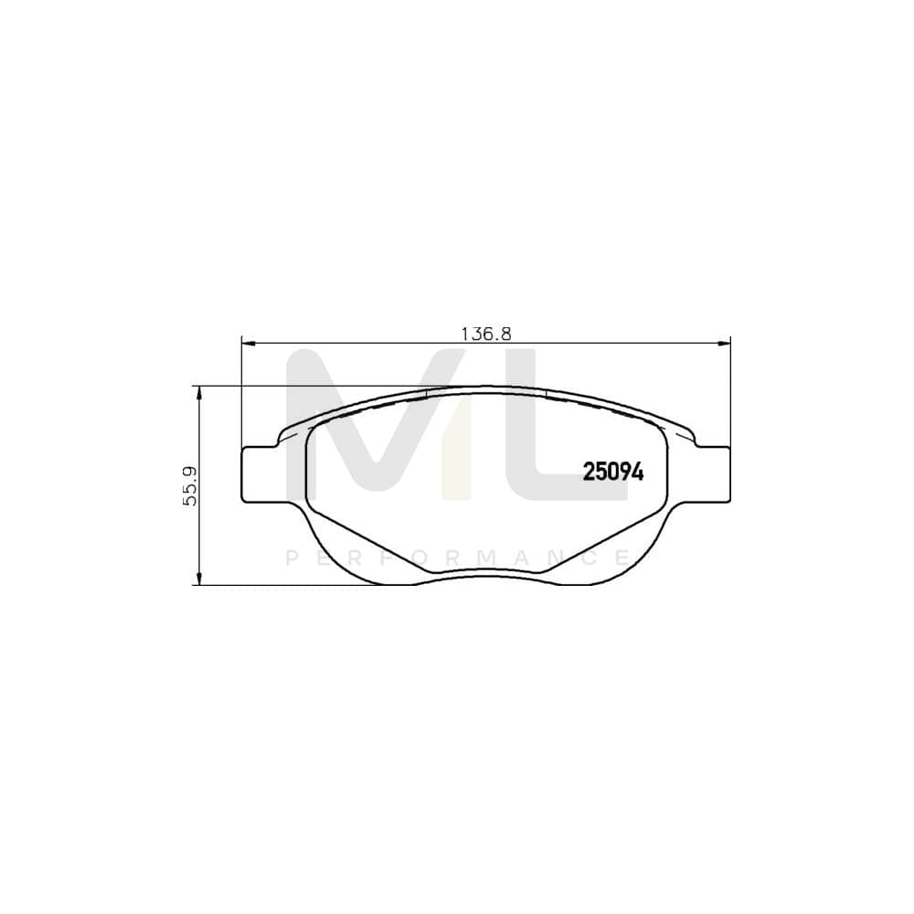 Brembo P 61 137 Brake Pad Set Excl. Wear Warning Contact, With Anti-Squeak Plate | ML Performance Car Parts