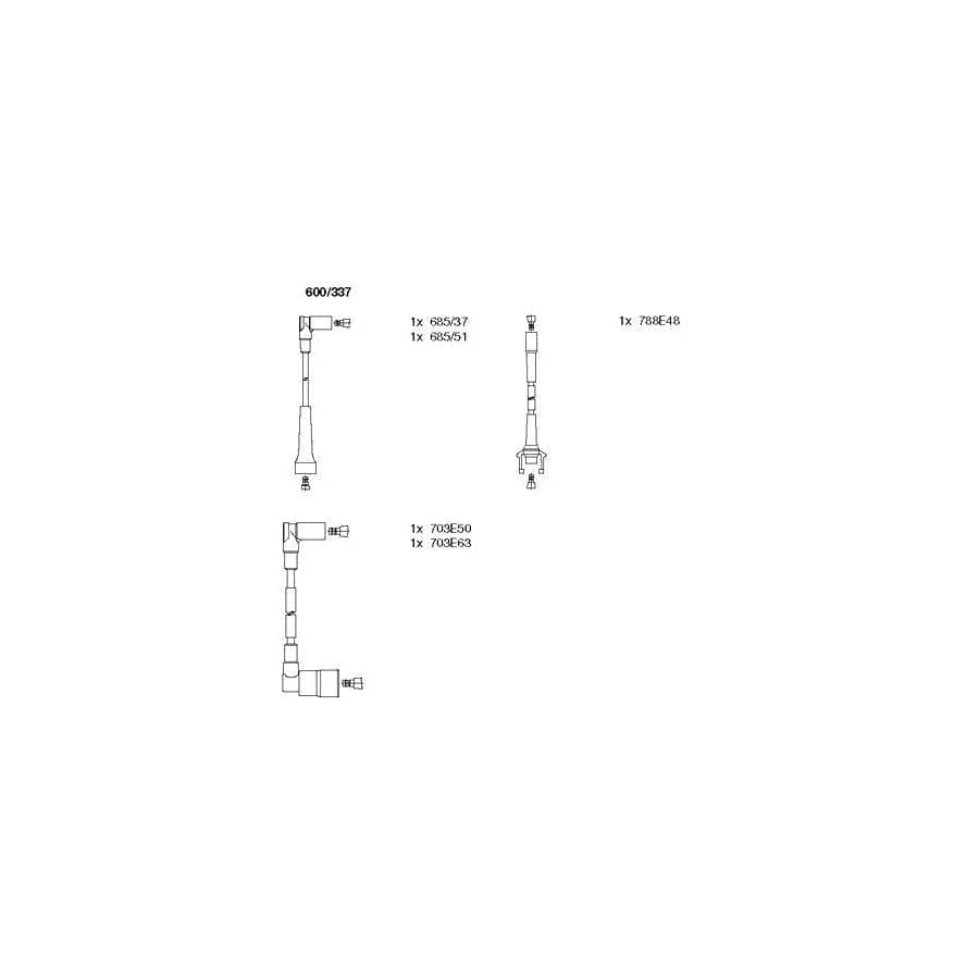 Bremi 600/337 Ignition Cable Kit For Renault 21