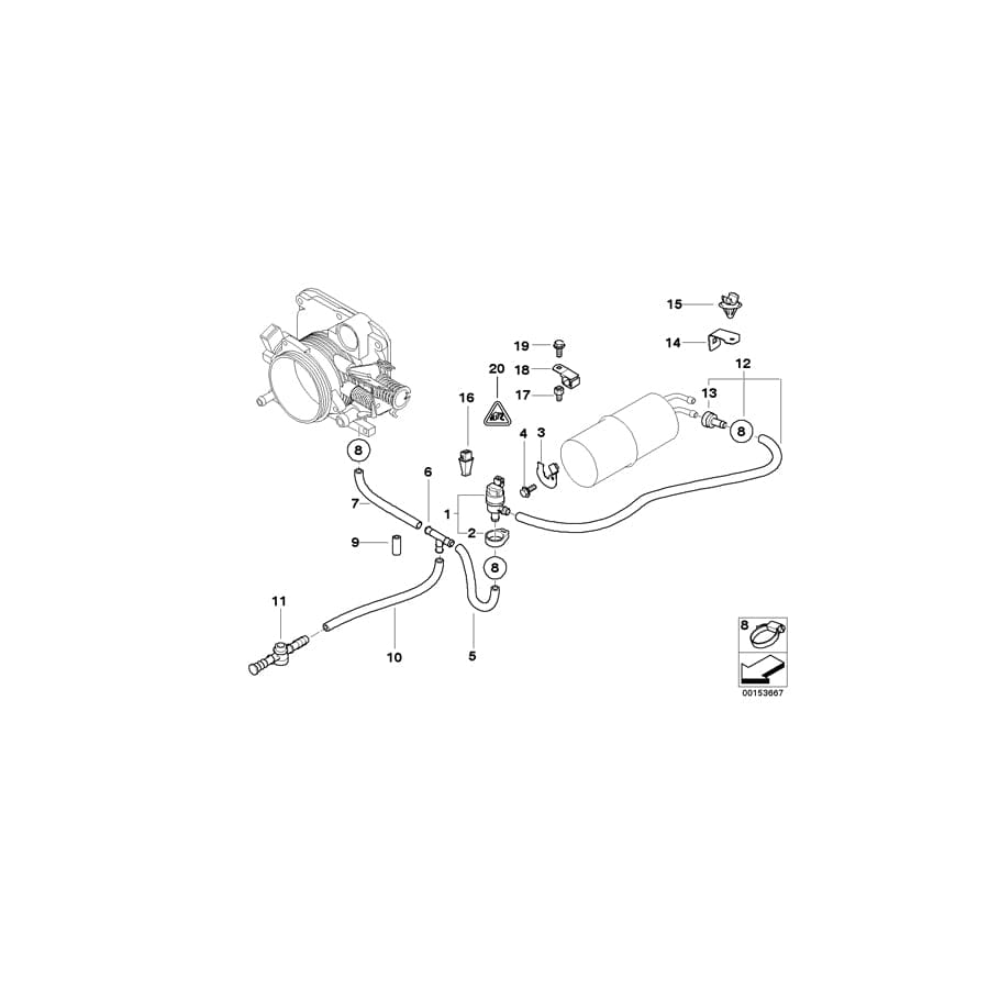 Genuine BMW 13901707839 E39 Hose (Inc. 540iP, 540i & 535i) | ML Performance UK Car Parts