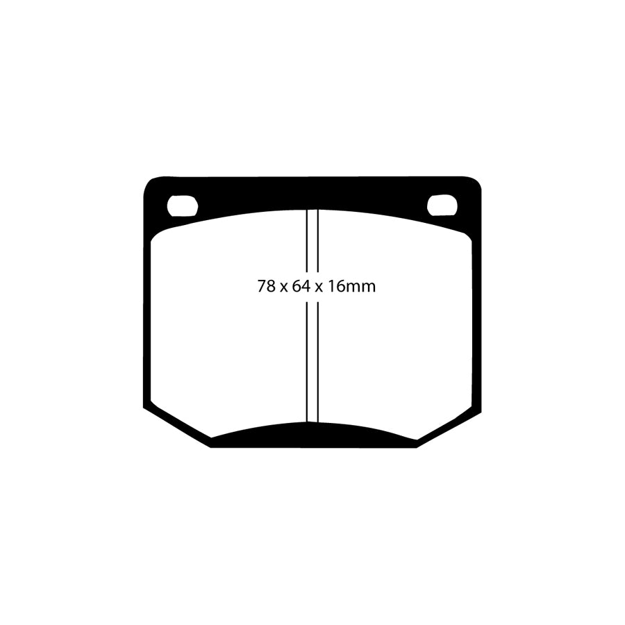 EBC DP2216 Saab Greenstuff Front Brake Pads - ATE Caliper 2 | ML Performance UK Car Parts