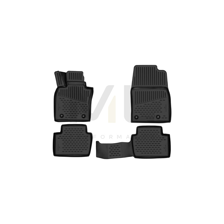 WALSER Tailored, XTR 75186 Floor mat set Elastomer, Front and Rear, Black | ML Performance Car Parts