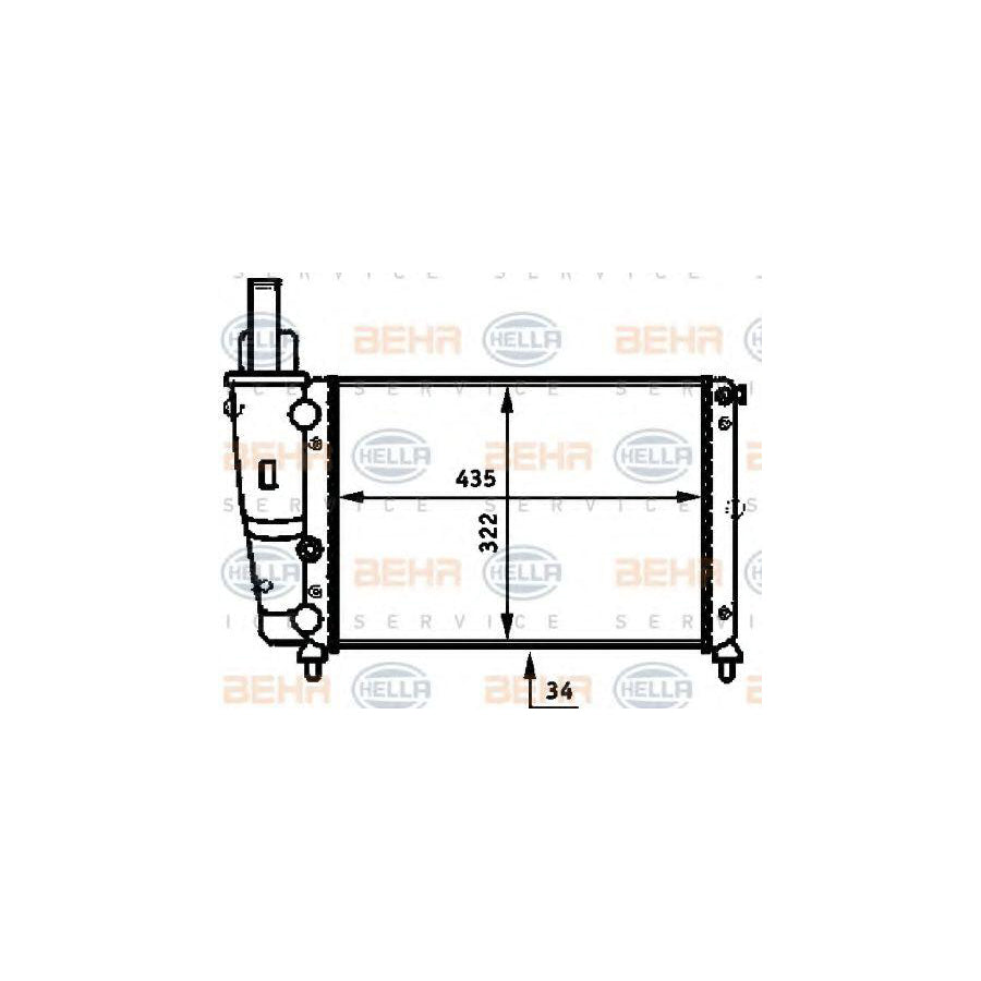 Hella 8MK 376 713-511 Engine Radiator