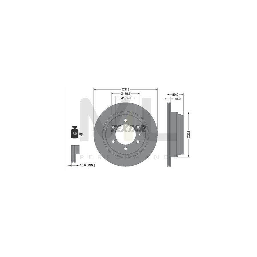 TEXTAR 92091600 Brake Disc Internally Vented, without wheel hub, without wheel studs | ML Performance Car Parts