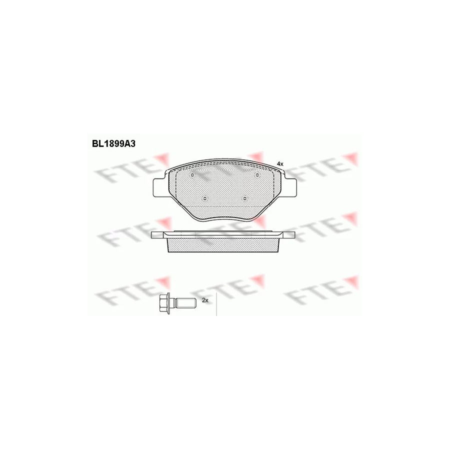 Fte BL1899A3 Brake Pad Set For Renault Megane | ML Performance UK Car Parts