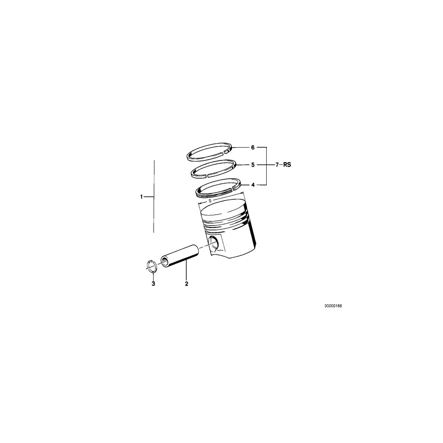 Genuine BMW 11251276669 E30 E28 Mahle Piston 79,980mm (Inc. 320i & 520i) | ML Performance UK Car Parts