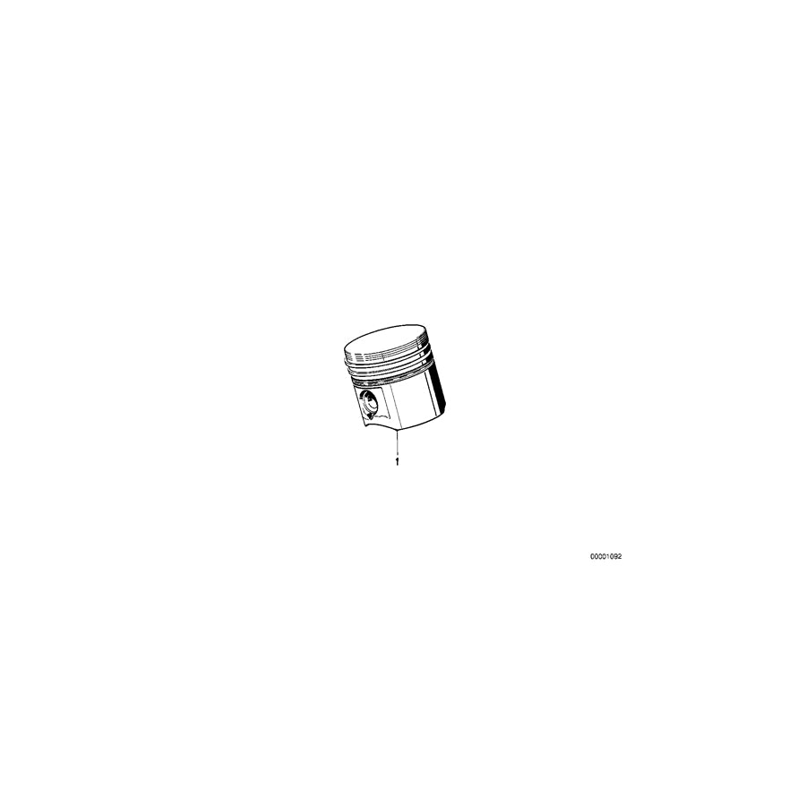 Genuine BMW 11251265950 E21 E12 Nueral/Alcan Piston 89,22mm(+0,25) (Inc. 320, 320i & 518) | ML Performance UK Car Parts