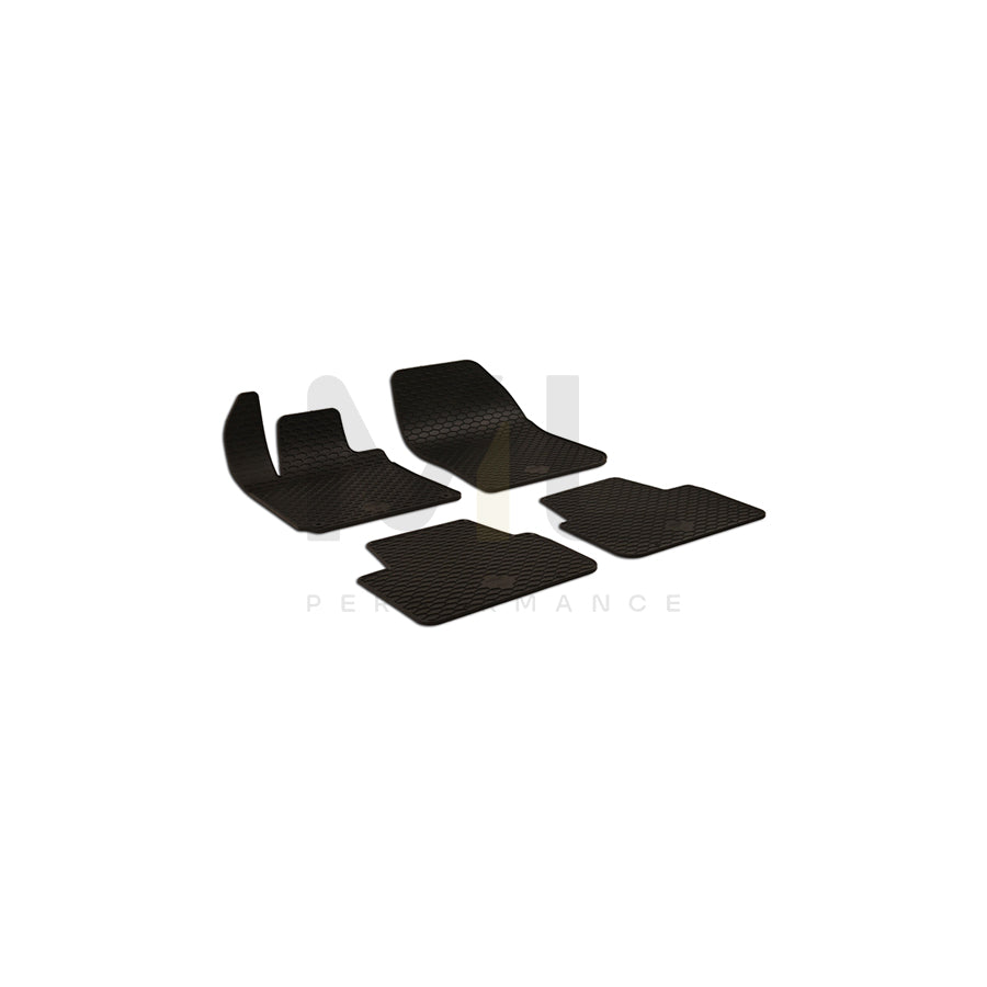 WALSER 50789 Floor mat set for PEUGEOT 308 II SW Elastomer, Front and Rear, Quantity: 4, Black | ML Performance Car Parts