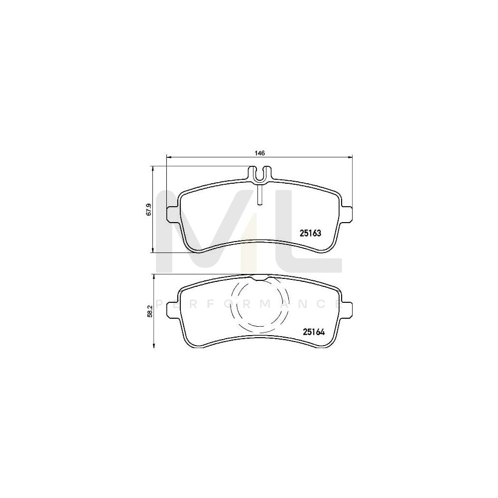 Brembo P 50 125 Brake Pad Set Prepared For Wear Indicator, With Brake Caliper Screws | ML Performance Car Parts