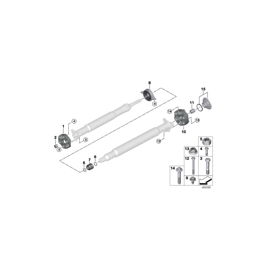 Genuine BMW Mini 26118485605 G15 F92 F93 Center Mount, Aluminium (Inc. 840i, M8 & M850iX) | ML Performance UK Car Parts