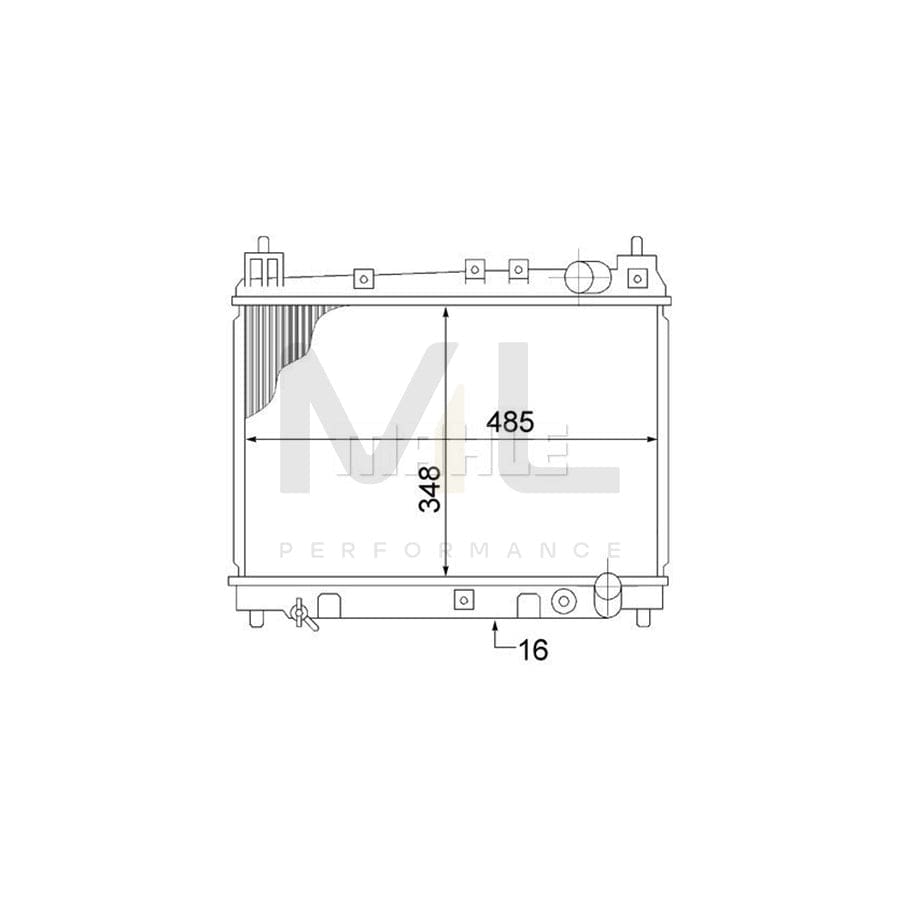 MAHLE ORIGINAL CR 1524 000S Engine radiator Brazed cooling fins, Manual Transmission | ML Performance Car Parts