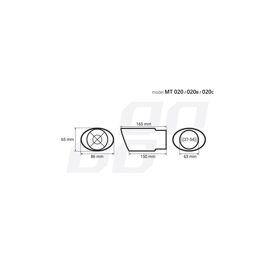 Amio Mt 020C 02350 Exhaust Tip