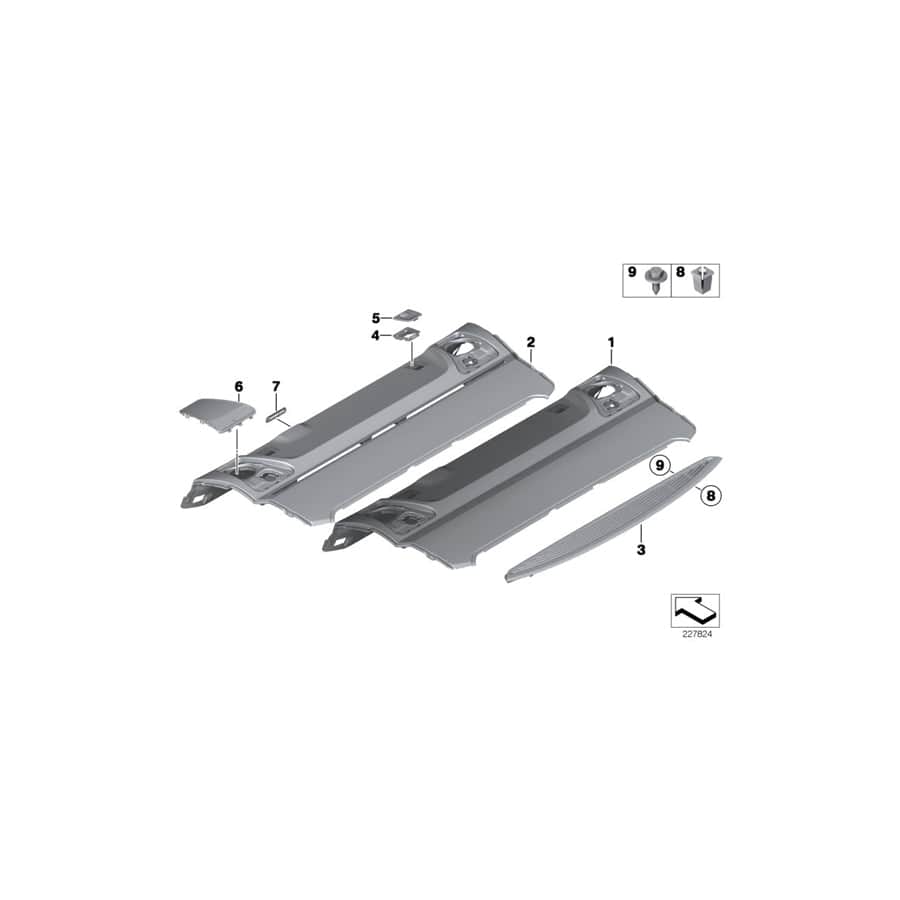 Genuine BMW 51469197285 F10 Parcel Shelf, Rear EVERESTGRAU (Inc. 535d, 550i & 535iX) | ML Performance UK Car Parts