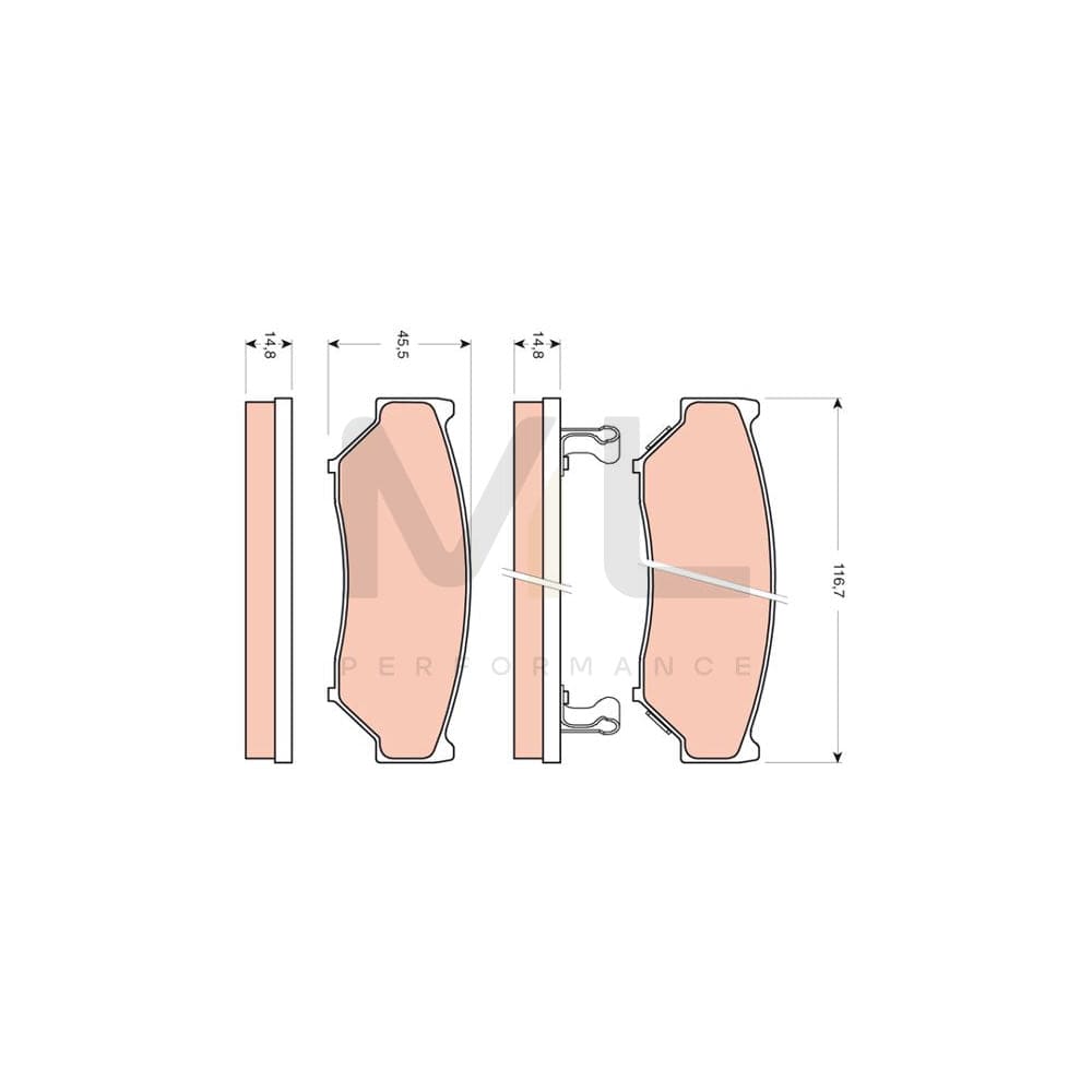 TRW Gdb3436 Brake Pad Set For Suzuki Grand Vitara With Acoustic Wear Warning | ML Performance Car Parts