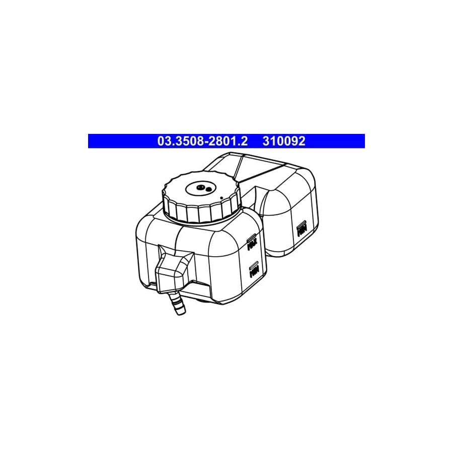 ATE 03.3508-2801.2 Expansion Tank, Brake Fluid