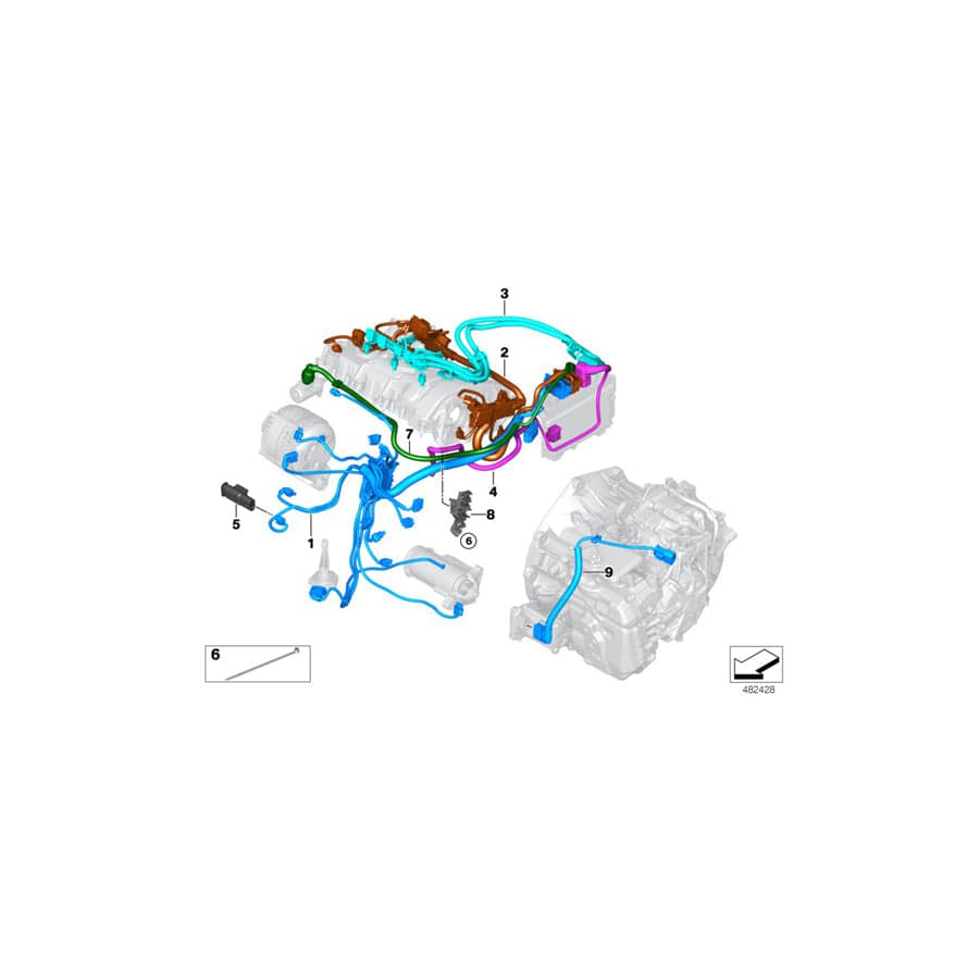 Genuine BMW Mini 12518617712 F56 Wiring Harness, Eng. Sensoric Module 1 (Inc. Cooper, One & Cooper ALL4) | ML Performance UK Car Parts